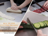 Stainless Steel Cutting Boards for Kitchen, Cutting Board with Counter Lip, Cutting Board with V1369-AZ3-W-19059