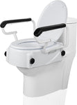 Toilet Seat Riser with Flip Up Handles Raised Toilet Safety Seat for Elderly V346-BL1097