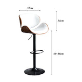 SERENIT European White Modern Bar Stools Swivel Bar Stool Chair Counter Height Barstool with 360 V255-SE-SP-1865-WHITE