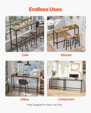 VEVOR Table, Sturdy Metal Frame High Top Pub Table, Narrow Long Kitchen Dining, Cocktail Counter V952-JXBTZJXBTZW5QBVE0001V0