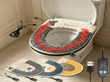 USB-Powered Heated Toilet Seat Cover with Soft Plush and Waterproof PU Leather, Adjustable V1341-ZY-J7PZFY5K-GREY