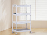 3 Tier Utility Rolling Cart with Caster Wheels Movable Multifunctional Storage Cart for Kitchen V1294-YM0901-3117240235112