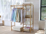Open Wardrobe Clothes Rail Rack Hanging Garment Heavy Duty Organizer Coat Shelf V767-ZJJ217-G1