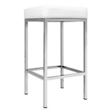 Artiss 2x Bar Stools Leather Padded Metal White BA-TW-9076-WHX2
