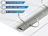 2-inch 3 Ring Binder with 2 Interior Pockets, Heavy Duty 2'' Binders Holds US Letter Size 8.5'' x V1258-DP02-C-1342