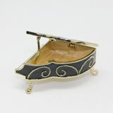 Musical Piano Trinket Box Jewelry Box Hand Painted Decorative Box with Hinged Lid Ring Earring V1366-AZ2-W-08135