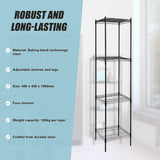 Modular Wire Storage Shelf 450 x 450 x 1800mm Steel Shelving V63-841281