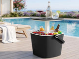 Gardeon 2-in-1 Outdoor Bar Table Portable Wine Cooler 15L Ice Bucket Tong Black ODF-COOLER-Q-BK