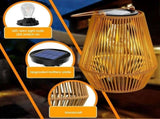 2 Pieces Woven Solar LED Hanging Garden Lights, Hand Woven Waterproof Tree Pendant Lamps for Patio, V1189-LC-HW-00002