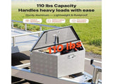 Trailer Tongue Box, 838 x 483 x 457 mm Aluminum Trailer Tongue Tool Box, Heavy Duty Storage V952-TCGJX33X19X1G70EW001V0