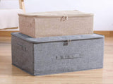 SOGA 2X Beige Small Portable Double Zipper Storage Box Moisture Proof Clothes Basket Foldable Home SBOX023X2