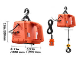 3-in-1 Electric Hoist Winch, 700 kg Capacity, 1500W Portable Power Winch Crane, 7.6 m Lifting V952-CGGGKBXSDDHL17XY4001V3