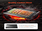 Carbon Steel Griddle, 24x16 inch Universal Flat Top Rectangular Plate, Gas Grill Griddle for BBQ V952-DCJPTG2416IN6RCEUV0
