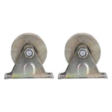 2pcs 2" V Type Wheel Track Rail W/ Bracket Sliding Gate Roller Steel V1294-YM0722-JYA03049