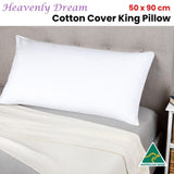 Heavenly Dream Cotton Cover King Pillow 90 x 50cm by Jason V442-WAM-PILLOW-HEAVENLYDREAM-WHITE-KI