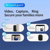 Smart Doorbell Ring Door Camera with Motion Detection WiFi Wireless Bell Camera Rechargeable V1294-YM0901-HS7015