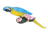 Parrot Sculpture Decoration Indoor Outdoor Resin Macaw Statue Figurine Garden Art Right Blue V1294-YM0901-3115240123012