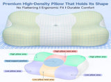 Memory Foam Cervical Pillow, Neck Comfort Support,Ergonomic High-Low Contour Neck Pillow, Supportive V1107-115-95658
