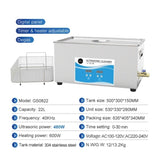 22L Digital Ultrasonic Cleaner Jewelry Ultra Sonic Bath Degas Parts Cleaning V238-SUPDZ-32577200717904