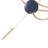 Wall Clock for Living Room Decor with Swinging Gold Pendulum Easy Reading Stainless Steel Alloy V1294-YM0901-3115240035411