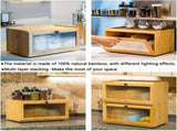 CARLA HOME Bamboo Bread Box, Kitchen Countertop Storage, Window Bread Holder LSB-36156