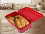 Solid Color Retro Metal Bread Bin Box Large Capacity Kitchen Storage Container V1294-YM0901-JY34918-01