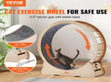 Wooden Cat Exercise Wheel, 43.3" Large Cat Treadmill Wheel for Indoor Cats, Cat Running Wheel with V952-MZMPBJYMSMDBOHXZ2V0