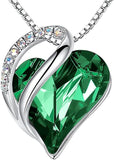Infinity Love Heart Necklace, Birthstone Necklace for Women, Jewelry for Women with Healing V1164-325780