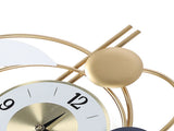 Wall Clock for Living Room Decor with Swinging Gold Pendulum Easy Reading Stainless Steel Alloy V1294-YM0901-3115240035411