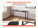 Outdoor Bar Table, 120 x 37.5 cm Patio Bar Table, Waterproof Top & Sturdy Metal Frame, Rectangle V952-ZFLTJBZFX4720NCC7001V0
