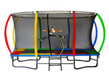 Kahuna 8 ft x 11 ft Rectangular Trampoline Rainbow Outdoor TRA-FJP-RCT-0811-RB