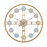 Gold Frame and Pointer Round Wall Clock Silent Modern Minimalist 50cm Decorative Wall Clock for V1294-YM0901-181224QY03-1
