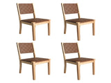 Levede Dining Chairs Accent Chair Lounge x4 CH1100-2-BRX2