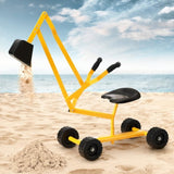 Keezi Kids Ride On Car Digger Bulldozer Sandpit Play Toys Rotate Seat Yellow PLAY-DIGGER-YE