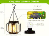 Black White Outdoor Hanging Lanterns Solar Powered Lanterns Outdoor Lighting Garden V1347-124-WHI-28920