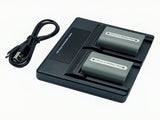 Hridz NP-FP50 Batteries & Dual Charger Set For Sony NP-FP50 DCR-HC85 V571-0740111698207
