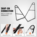 Universal 2 Person Hammock Stand, Adjustable Heavy Duty 550 lbs Capacity Hammock Stand Fits 8-13 ft V952-CXDCJCXJS118H5RLYV0