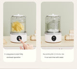 White Travel-Friendly Mini Washing Machine - USB Powered, Automatic, for Small Loads V888-ELOSUNG31130