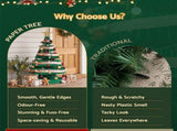Jingle Jollys Paper Christmas Tree 87CM w/ Star Topper LEDs Xmas Decorations Kit Home Office Green PAPER-XMAS-TR-75-GN