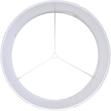 Set of 2 Pure White Linen Drum Lamp Shade 13" Top x Bottom 10" High Contemporary Shades for V1259-DP01-A-1516