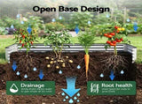 Green Fingers 3 in 1 Raised Garden Bed with Greenhouse Galvanised Planter Box Kit GB-REC-COVER-180-WH