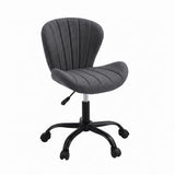 Artiss Ergonomic Office Chair Armless Height Adjustable Computer Desk Chair Fabric Dark Grey OCHAIR-M-2589-DG