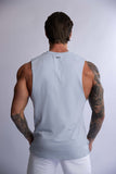 HARD HITTERS MEN'S CREW COTTON TANK STEEL BLUE LARGE V697-MENS-CREW-COTTON-TANK-STEEL-BLUE-LARGE