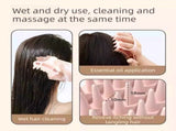 Pink Personal Care Set - Silicone Scalp Massager Shampoo Brush and Long Exfoliating Back Scrubber V888-ELOSUNG56058-1