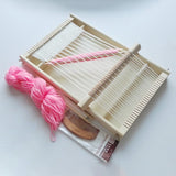 Children's Wooden Loom Kit DIY Hand-Knitting Machine for Tapestry Weaving Beginners Kids Adults V1370-AZ4-20311