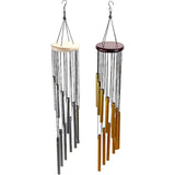 Metal and Wood Wind Chimes with Sweet Sound for Home Decor 2Pcs V1369-AZ3-W-15723