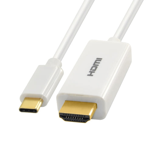 ASTROTEK USB-C male to HDMI male cable, white color, gold plating, support 4k@60hz V177-L-CBAT-CMHD-18