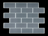 Tiles 3D Peel and Stick Wall Tile Dark Grey 10 Sheets V63-837071