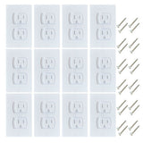 12 Pack Self-Closing Electric Outlet Covers for Child Proofing Wall Socket Plates V1370-AZ4-08127