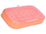 24 Eggs Containers ABS Egg Tray Storage Box Refrigerator Organizer Bins with Breathable VentsOrange V1294-YM0715-3113210304211